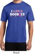Mens Breast Cancer Shirt I Love Boobies Moisture Wicking Tee T-Shirt