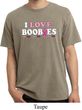 Mens Breast Cancer Shirt I Love Boobies Pigment Dyed Tee T-Shirt