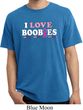 Mens Breast Cancer Shirt I Love Boobies Pigment Dyed Tee T-Shirt