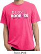 Mens Breast Cancer Shirt I Love Boobies Pigment Dyed Tee T-Shirt
