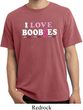 Mens Breast Cancer Shirt I Love Boobies Pigment Dyed Tee T-Shirt