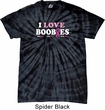 Mens Breast Cancer Shirt I Love Boobies Spider Tie Dye Tee T-shirt