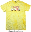Mens Breast Cancer Shirt I Love Boobies Spider Tie Dye Tee T-shirt
