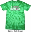 Mens Breast Cancer Shirt I Love Boobies Spider Tie Dye Tee T-shirt