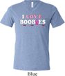 Mens Breast Cancer Shirt I Love Boobies Tri Blend V-neck Tee T-Shirt