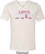 Mens Breast Cancer Shirt I Love Boobies Tri Blend V-neck Tee T-Shirt