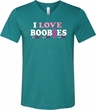 Mens Breast Cancer Shirt I Love Boobies Tri Blend V-neck Tee T-Shirt