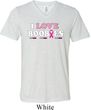 Mens Breast Cancer Shirt I Love Boobies Tri Blend V-neck Tee T-Shirt