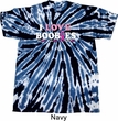 Mens Breast Cancer Shirt I Love Boobies Twist Tie Dye Tee T-shirt