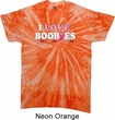 Mens Breast Cancer Shirt I Love Boobies Twist Tie Dye Tee T-shirt