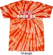 Mens Breast Cancer Shirt I Love Boobies Twist Tie Dye Tee T-shirt