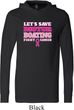 Mens Breast Cancer Shirt Motor Boating Lightweight Hoodie Tee