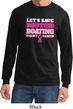 Mens Breast Cancer Shirt Motor Boating Long Sleeve Tee T-Shirt