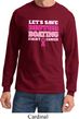 Mens Breast Cancer Shirt Motor Boating Long Sleeve Tee T-Shirt
