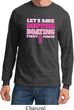 Mens Breast Cancer Shirt Motor Boating Long Sleeve Tee T-Shirt
