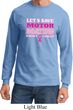 Mens Breast Cancer Shirt Motor Boating Long Sleeve Tee T-Shirt