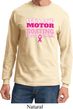 Mens Breast Cancer Shirt Motor Boating Long Sleeve Tee T-Shirt