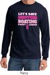 Mens Breast Cancer Shirt Motor Boating Long Sleeve Tee T-Shirt