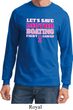 Mens Breast Cancer Shirt Motor Boating Long Sleeve Tee T-Shirt