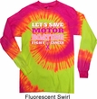 Mens Breast Cancer Shirt Motor Boating Long Sleeve Tie Dye Tee T-shirt