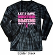 Mens Breast Cancer Shirt Motor Boating Long Sleeve Tie Dye Tee T-shirt