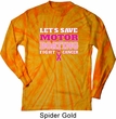 Mens Breast Cancer Shirt Motor Boating Long Sleeve Tie Dye Tee T-shirt