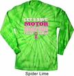 Mens Breast Cancer Shirt Motor Boating Long Sleeve Tie Dye Tee T-shirt