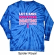 Mens Breast Cancer Shirt Motor Boating Long Sleeve Tie Dye Tee T-shirt