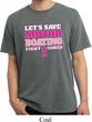 Mens Breast Cancer Shirt Motor Boating Pigment Dyed Tee T-Shirt