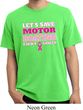 Mens Breast Cancer Shirt Motor Boating Pigment Dyed Tee T-Shirt
