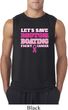 Mens Breast Cancer Shirt Motor Boating Sleeveless Tee T-Shirt