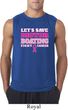 Mens Breast Cancer Shirt Motor Boating Sleeveless Tee T-Shirt