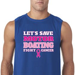 Mens Breast Cancer Shirt Motor Boating Sleeveless Tee T-Shirt Mens Breast Cancer Shirt Motor Boating Sleeveless Tee T-Shirt