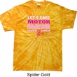 Mens Breast Cancer Shirt Motor Boating Spider Tie Dye Tee T-shirt