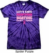Mens Breast Cancer Shirt Motor Boating Spider Tie Dye Tee T-shirt