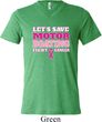 Mens Breast Cancer Shirt Motor Boating Tri Blend V-neck Tee T-Shirt
