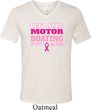 Mens Breast Cancer Shirt Motor Boating Tri Blend V-neck Tee T-Shirt