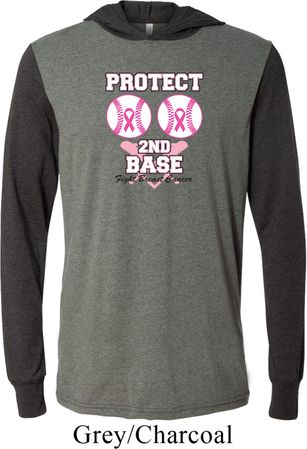 Mens Breast Cancer Shirt Protect 2nd Base Lightweight Hoodie Tee