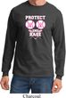 Mens Breast Cancer Shirt Protect 2nd Base Long Sleeve Tee T-Shirt