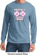 Mens Breast Cancer Shirt Protect 2nd Base Long Sleeve Tee T-Shirt