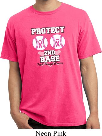 Mens Breast Cancer Shirt Protect 2nd Base Pigment Dyed Tee T-Shirt