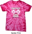 Mens Breast Cancer Shirt Protect 2nd Base Spider Tie Dye Tee T-shirt