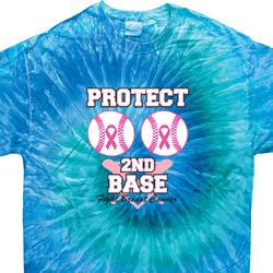Mens Breast Cancer Shirt Protect 2nd Base Tie Dye Tee T-shirt Mens Breast Cancer Shirt Protect 2nd Base Tie Dye Tee T-shirt