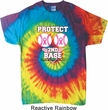 Mens Breast Cancer Shirt Protect 2nd Base Tie Dye Tee T-shirt