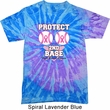 Mens Breast Cancer Shirt Protect 2nd Base Tie Dye Tee T-shirt