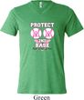 Mens Breast Cancer Shirt Protect 2nd Base Tri Blend V-neck Tee T-Shirt