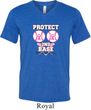 Mens Breast Cancer Shirt Protect 2nd Base Tri Blend V-neck Tee T-Shirt