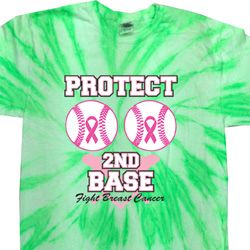 Mens Breast Cancer Shirt Protect 2nd Base Twist Tie Dye Tee T-shirt Mens Breast Cancer Shirt Protect 2nd Base Twist Tie Dye Tee T-shirt