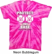 Mens Breast Cancer Shirt Protect 2nd Base Twist Tie Dye Tee T-shirt