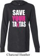 Mens Breast Cancer Shirt Save Your Tatas Lightweight Hoodie Tee